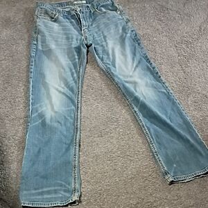 BKE Men's Faded Blue Relaxed Jeans